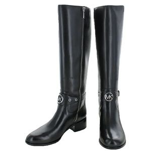 Michael Kors Heather Knee High Black Riding Boots